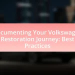 Documenting Your Volkswagen Restoration Journey: Best Practices