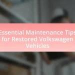 Essential Maintenance Tips for Restored Volkswagen Vehicles