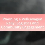 Planning a Volkswagen Rally: Logistics and Community Engagement