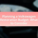 Planning a Volkswagen Restoration Budget: What to Consider