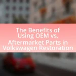 The Benefits of Using OEM vs. Aftermarket Parts in Volkswagen Restoration