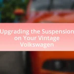Upgrading the Suspension on Your Vintage Volkswagen