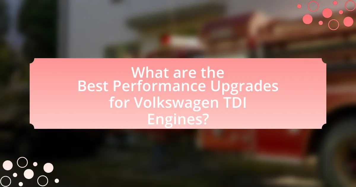 What are the Best Performance Upgrades for Volkswagen TDI Engines?
